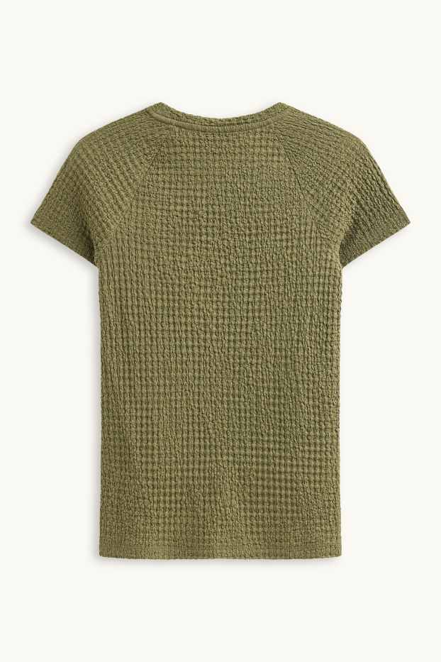 Damen - T-Shirt - Regular Fit - khaki