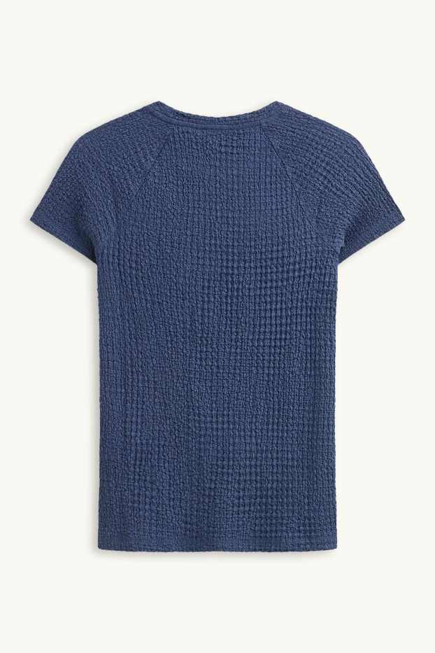 Damen - T-Shirt - Regular Fit - dunkelblau