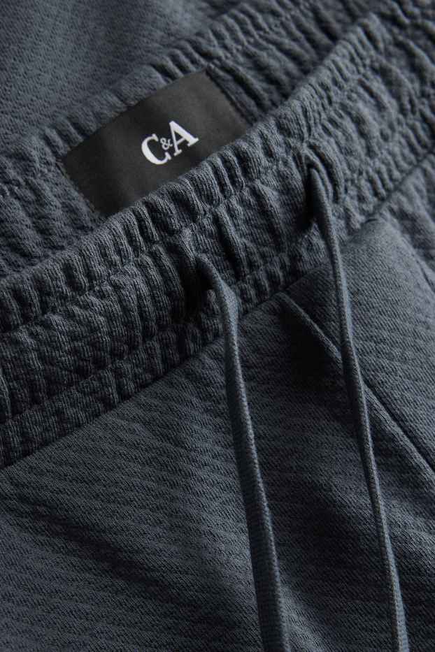 Herren - Sweatshorts - strukturiert - dunkelgrau