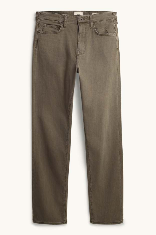 Heren - Straight jeans - jeansbruin