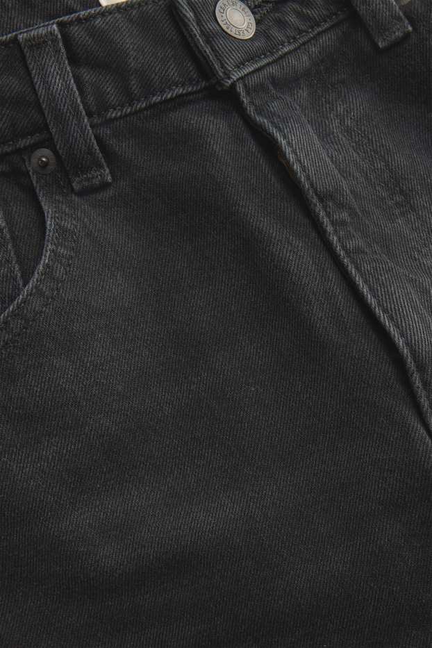 Women - Mom jeans - high waist - LYCRA® - denim-dark gray