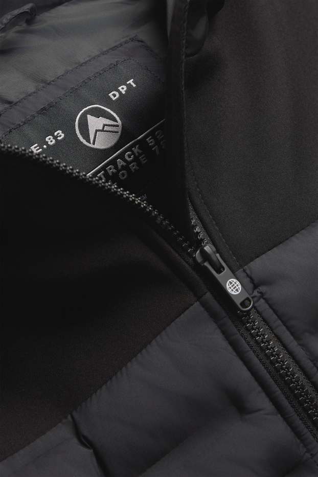 Nen - Jaqueta softshell amb caputxa - resistent a l’aigua - negre