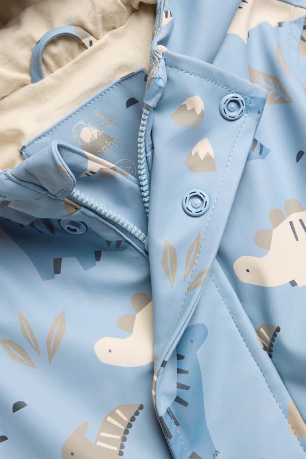 Bébés garçons - Dino - veste de pluie à capuche pour bébé - imperméable - bleu