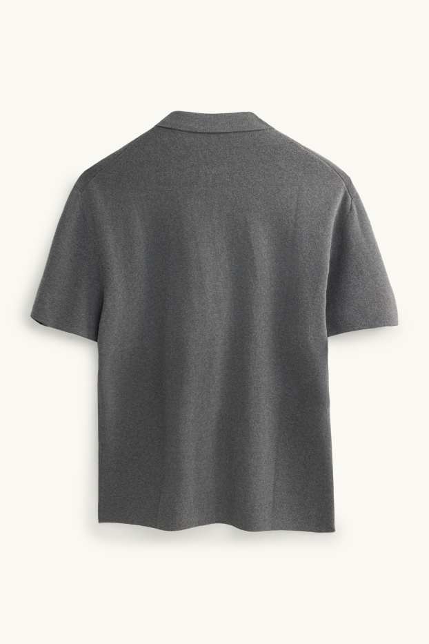 Hommes - Polo en maille - regular fit - gris