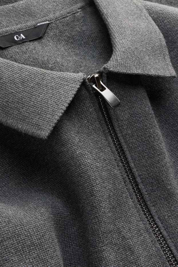 Hommes - Polo en maille - regular fit - gris
