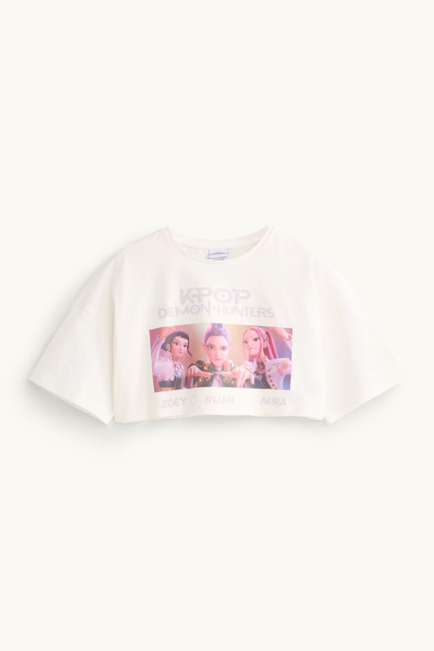 Kinder Mädchen - KPop Demon Hunters - Set - Kurzarmshirt und Top - 2 teilig - lila  / weiß