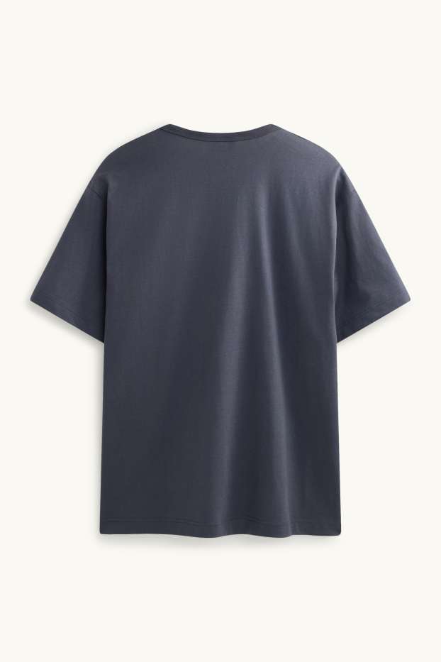 Hommes - T-shirt - relaxed fit - gris foncé