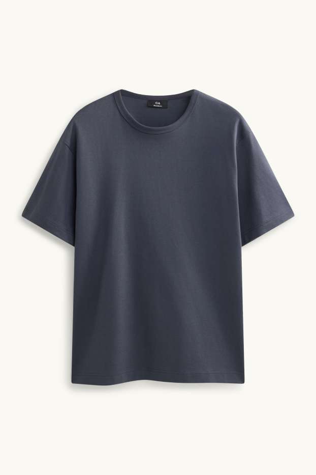 Hommes - T-shirt - relaxed fit - gris foncé