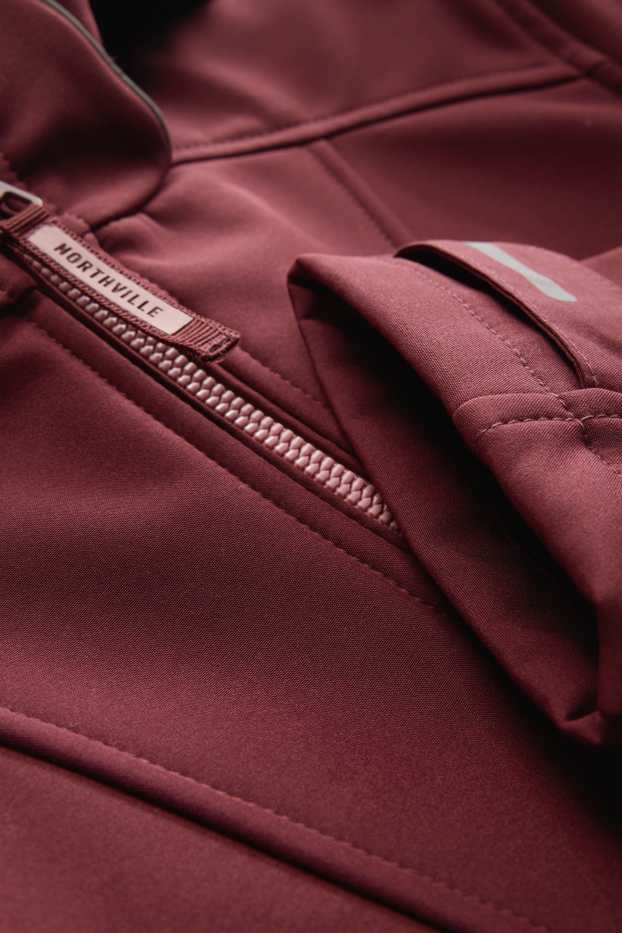 Nena - Jaqueta softshell amb caputxa - impermeable - vermell fosc