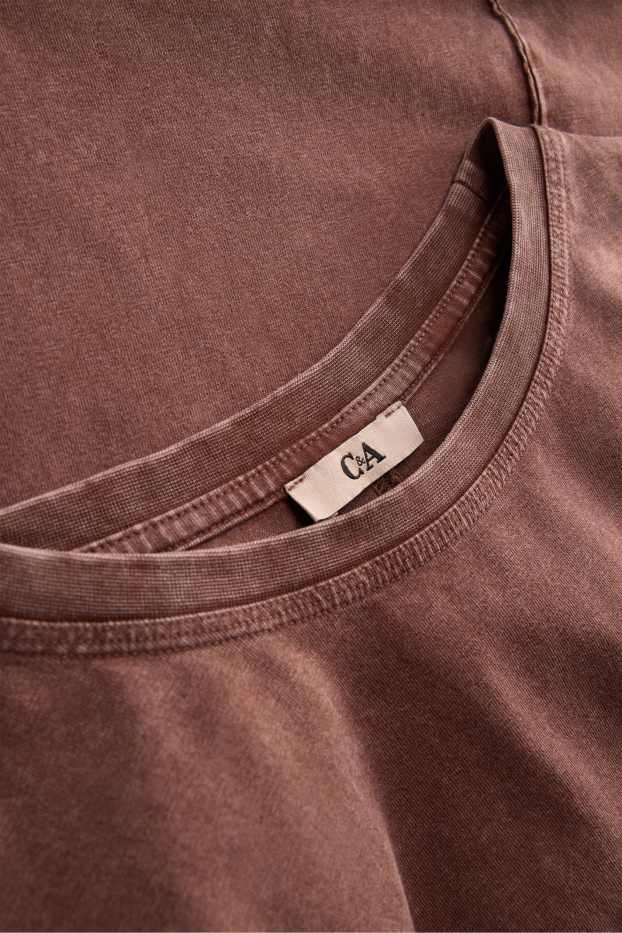 Damen - T-Shirt - Oversized - braun