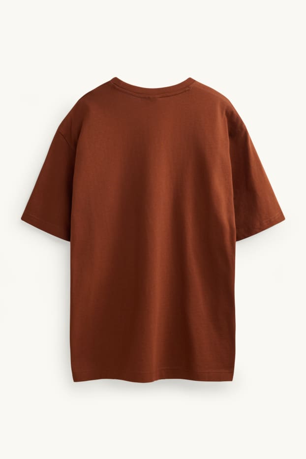 Men - T-shirt - relaxed fit - brown