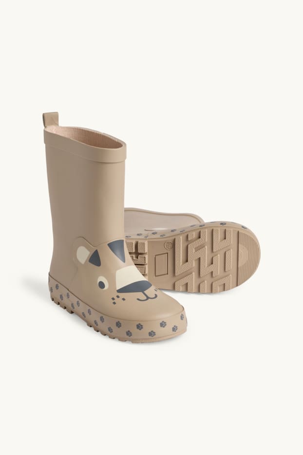 Kinder Buben - Bär - Gummistiefel - braun