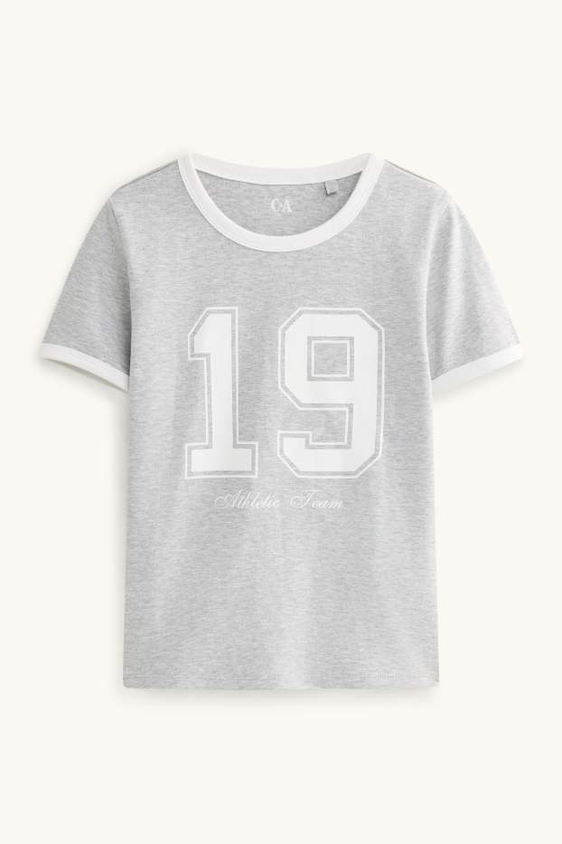 Kinder Mädchen - Kurzarmshirt - hellgrau