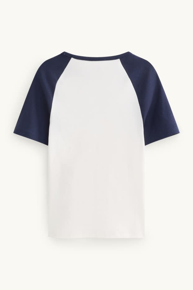 Kinder Mädchen - Vermont - Kurzarmshirt - weiß / schwarz