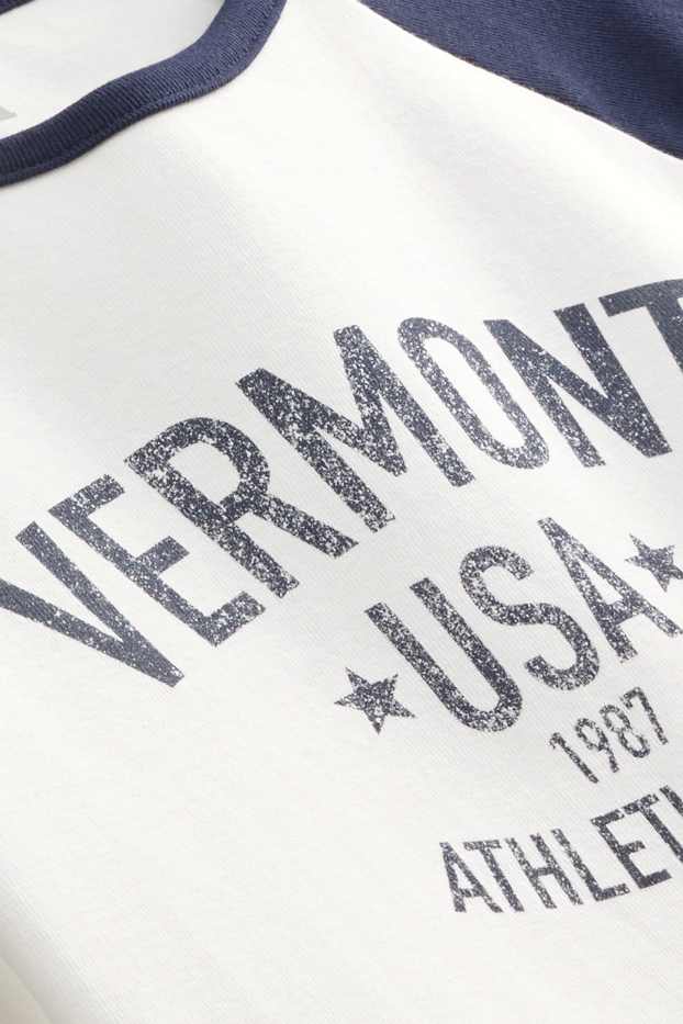 Kinder Mädchen - Vermont - Kurzarmshirt - weiß / schwarz
