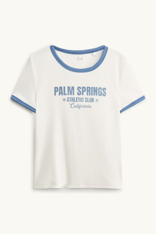 Kinder Mädchen - Palm Springs - Kurzarmshirt - weiß
