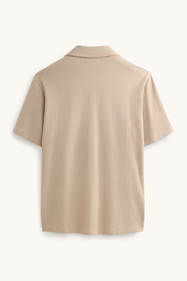 Herren - Hemd - Regular Fit - Reverskragen - beige