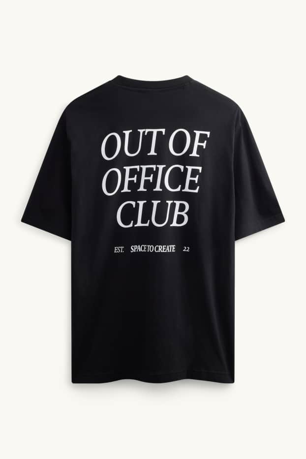 Men - T-shirt - relaxed fit - black