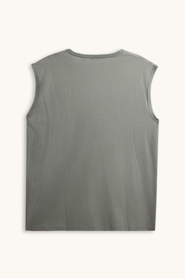 Home - Samarreta sense mànigues - caqui