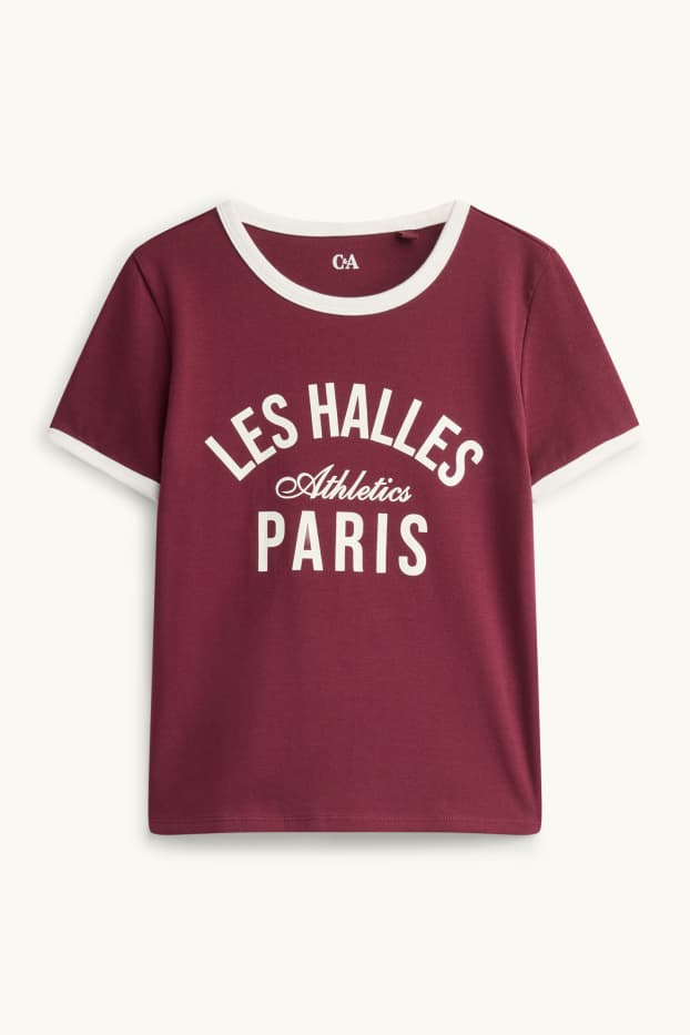 Kinderen: meisjes - T-shirt - donkerrood