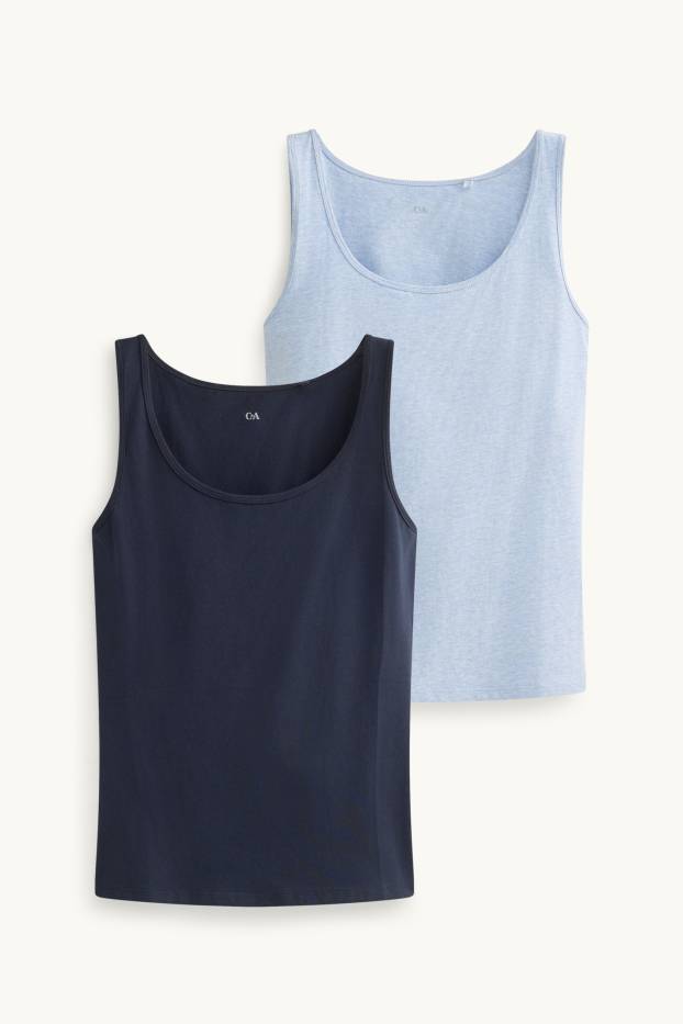 Damen - Multipack 2er - Top - dunkelblau