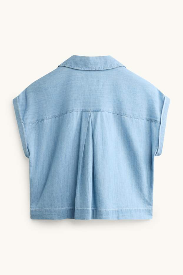 Dámské - Džínová halenka - džíny - modré