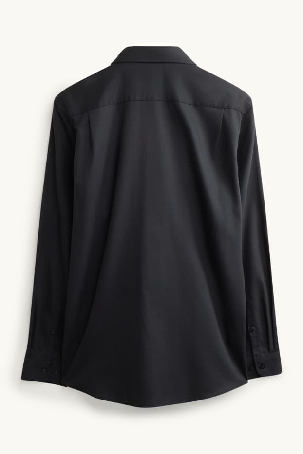 Herren - Businesshemd - Regular Fit - Kent - bügelleicht - schwarz