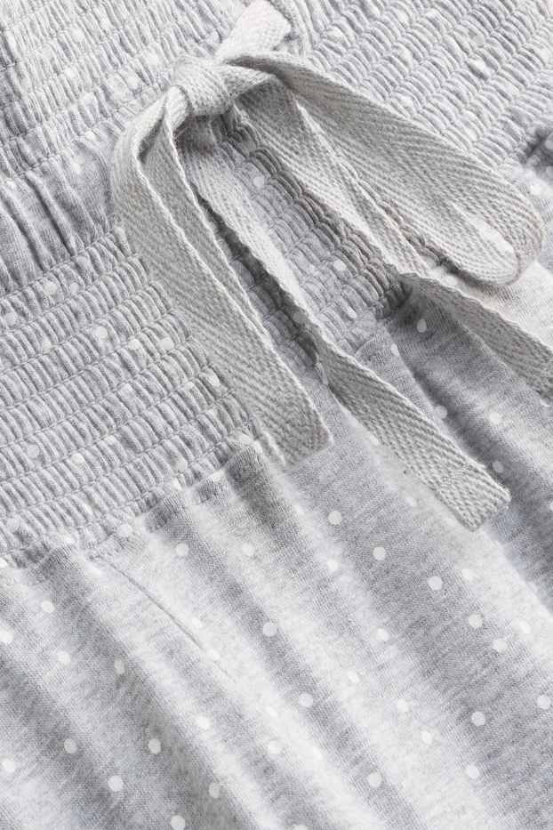 Dona - Pantalons de pijama de maternitat - de piquets - frunzits - gris clar