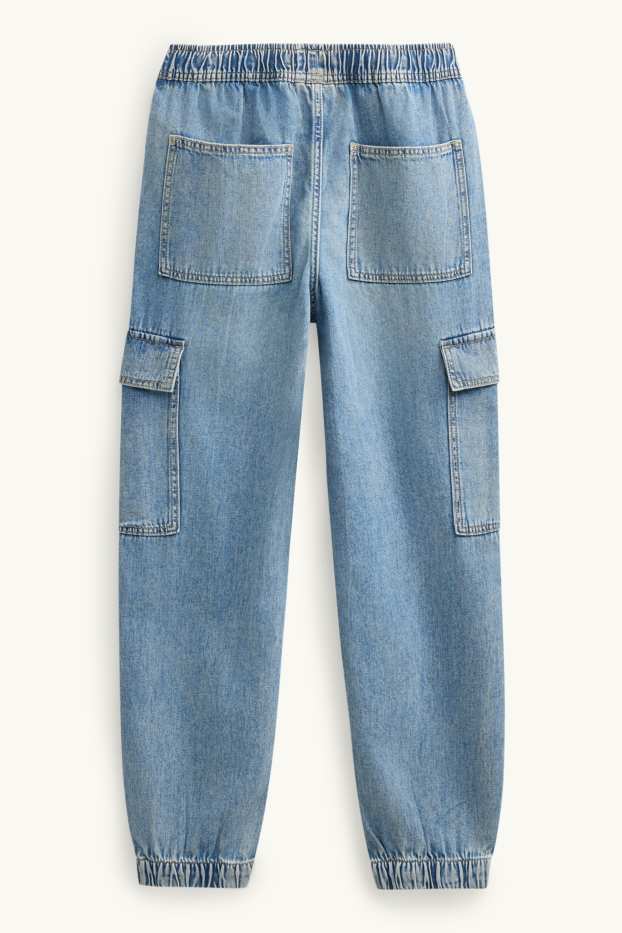 Kinder Buben - Cargo Jeans - blau