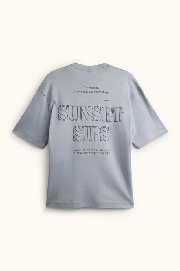 Hommes - T-shirt - relaxed fit - gris clair