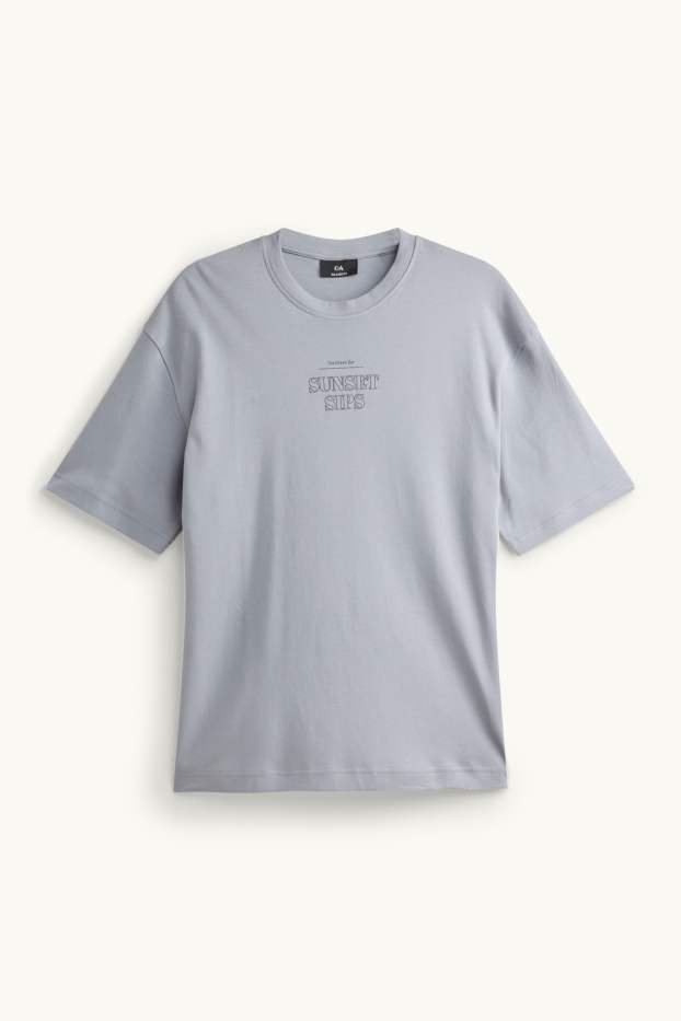 Hommes - T-shirt - relaxed fit - gris clair