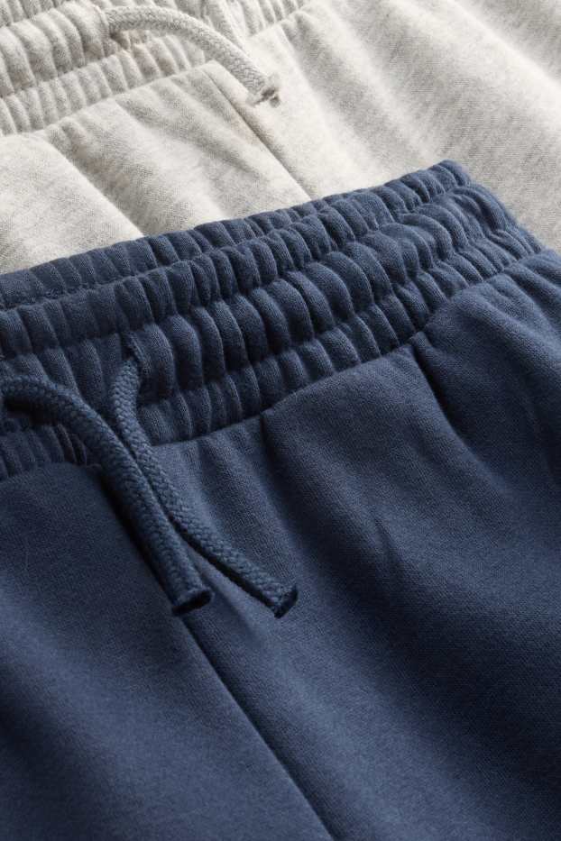 Copii - Băieți - Multipack 2 perechi - pantaloni de trening - albastru închis / gri