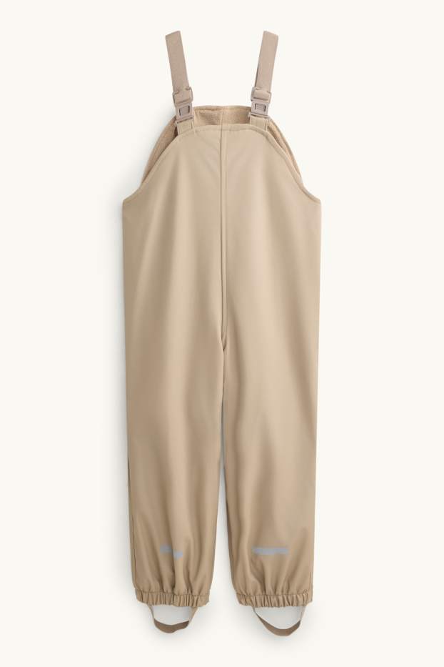 Children Boys - Waterproof trousers - lined - waterproof - beige