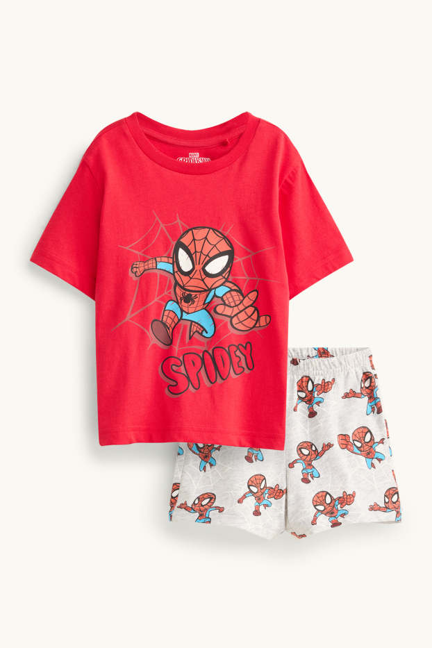 Enfants garçons - Spider-Man - pyjashort - 2 pièces - rouge