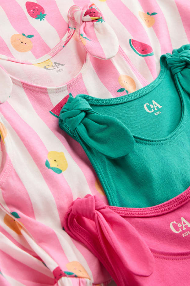 Enfants filles - Robe - vert / rose