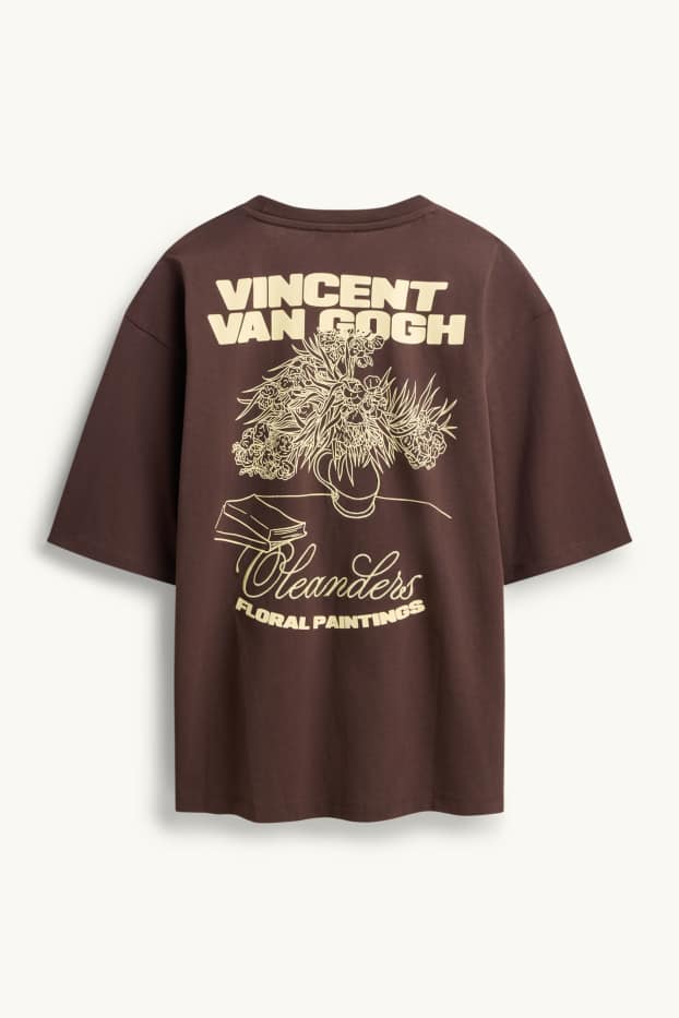 Femmes - T-shirt - Oversize - Vincent van Gogh - marron foncé