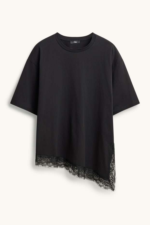 Damen - T-Shirt - Regular Fit - schwarz