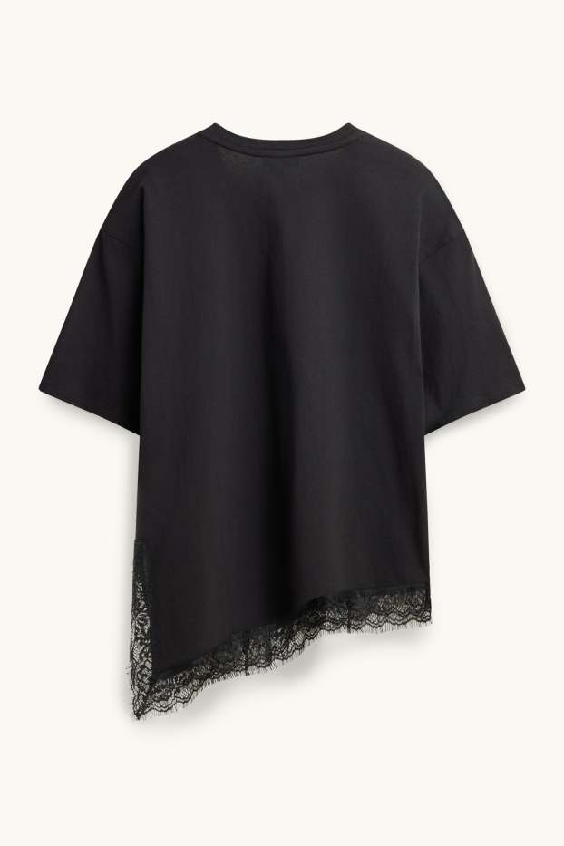 Damen - T-Shirt - Regular Fit - schwarz