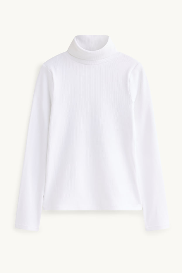 Kinderen: meisjes - Set - jurk en longsleeve - 2-delig - wit / blauw