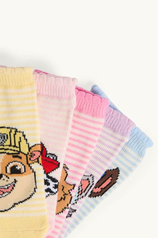 Kinder Mädchen - Multipack 5er - PAW Patrol - Skye - Sneakersocken mit Motiv - rosa