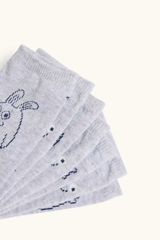 Kinder Jungen - Multipack 7er - Monster - Sneakersocken mit Motiv - grau