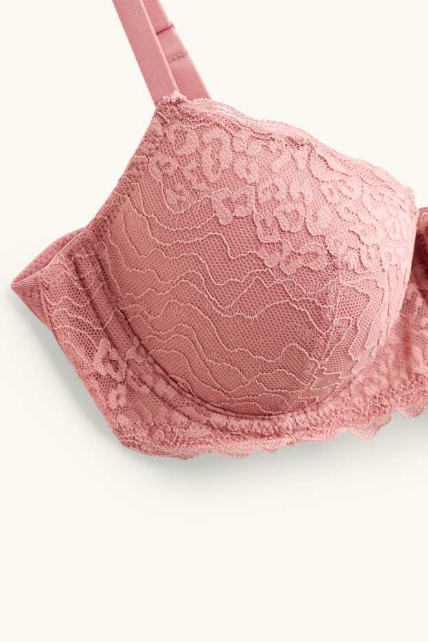 Damen - BH mit Bügel - DEMI - wattiert - rosa