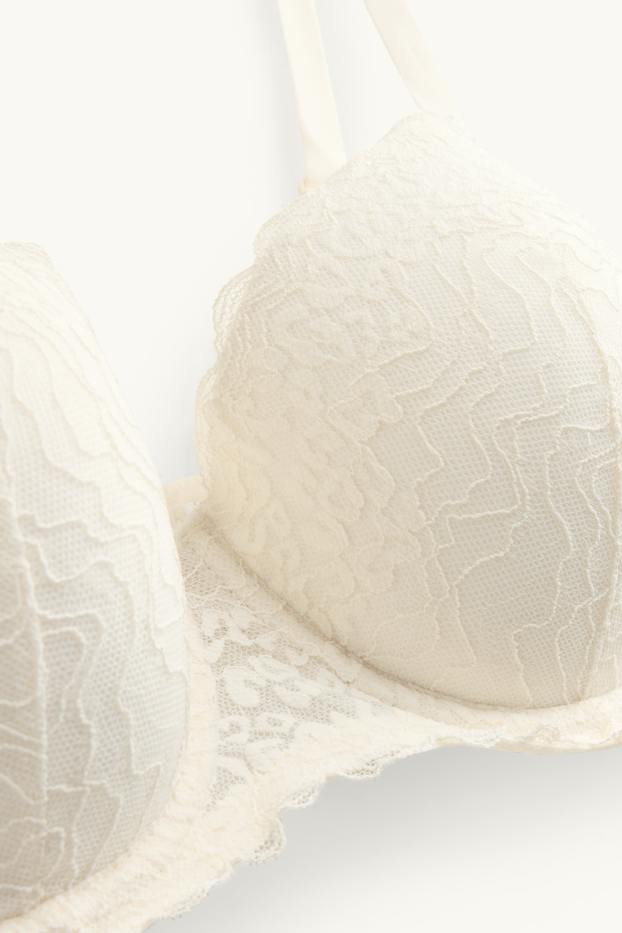 Dames - BH met beugels - DEMI - voorgevormd - wit