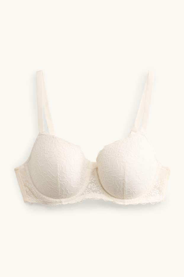 Dames - BH met beugels - DEMI - voorgevormd - wit