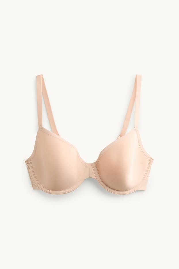 Damen - Spacer-BH mit Bügel - FULL COVERAGE – wattiert - beige
