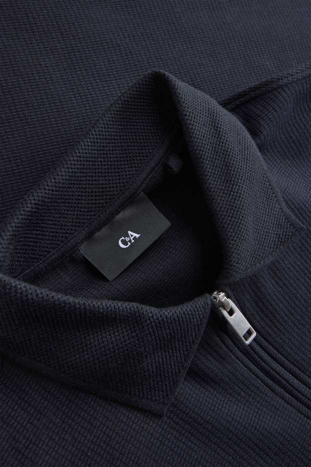 Men - Polo shirt - regular fit - textured - black