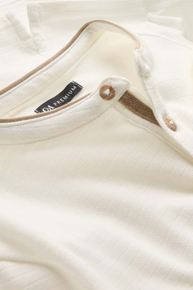 Kinderen: jongens - T-shirt - met structuur - wit