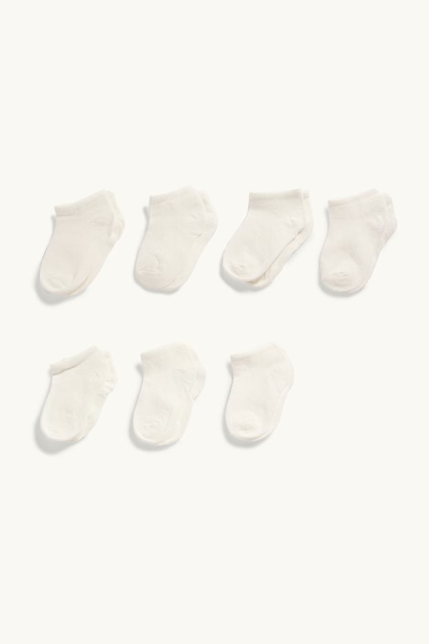 Neonate - Confezione da 7 - calzini corti - bianco
