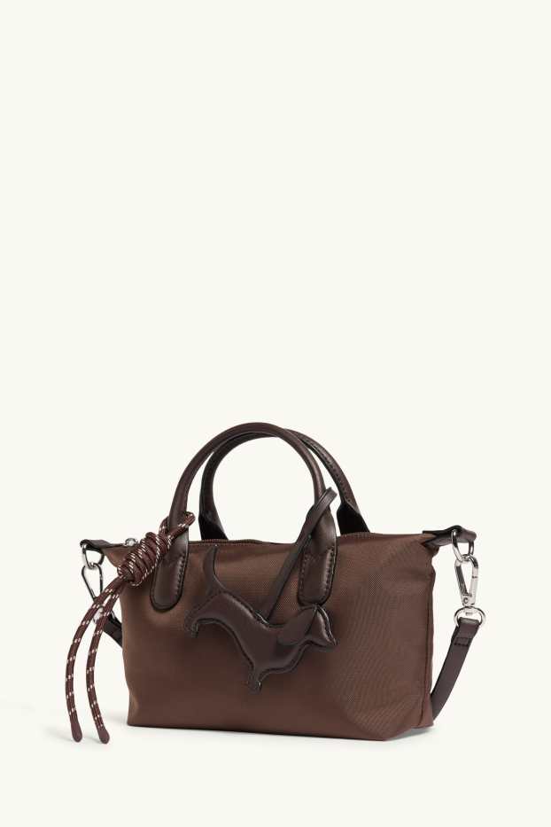 Donna - Borsa a tracolla con spallaccio staccabile - marrone scuro