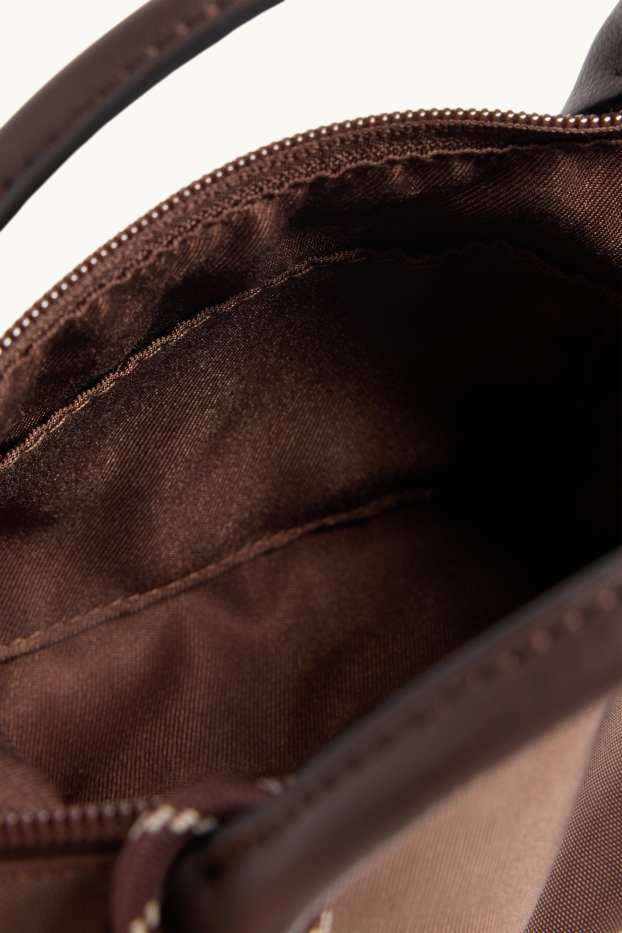 Donna - Borsa a tracolla con spallaccio staccabile - marrone scuro
